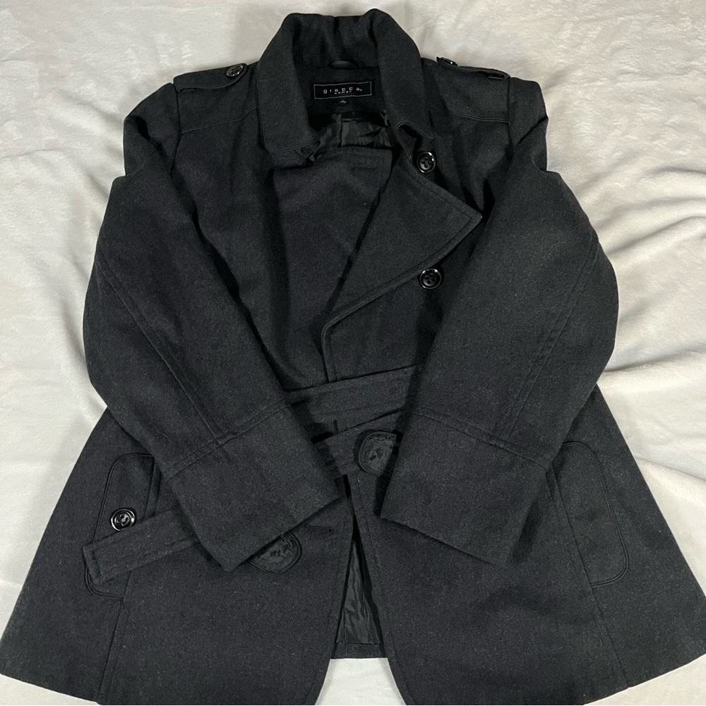 Giacca Woman Wool Coat Charcoal Gray Women’s Plus 1X